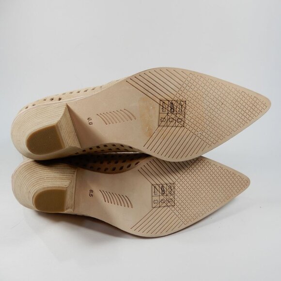 PAIGE Layla Bootie Boots Size 6.5 Laser Cut Sand Suede Leather NEW $398 - Picture 6 of 10